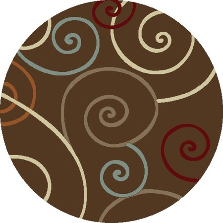 CONCORD GLOBAL 5 ft. 3 in. Chester Scroll - Round, Brown 97780